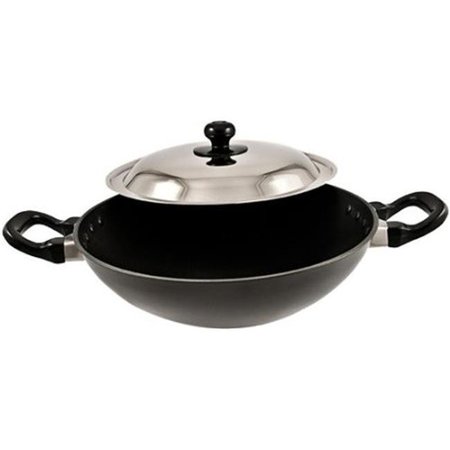 HAWKINS Hawkins Q55 Futura Non-Stick Deep-Fry Pan(Kadhai) with Steel Lid and Round Bottom - 2.5 Litres Q55